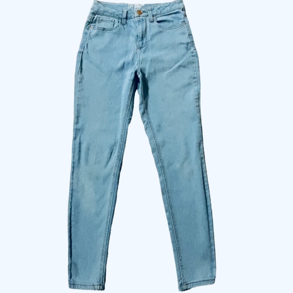 High Rise Super Skinny Jeans, Mom Jeans,Classic Fit Vintage Mom Jeans,Blue Jeans - Picture 2 of 12